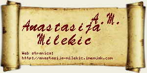 Anastasija Milekić vizit kartica